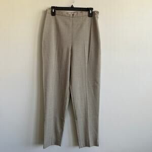 Nine and Company Stretch Dress Pants Tan Brown Houndstooth No Pockets 10 NWT